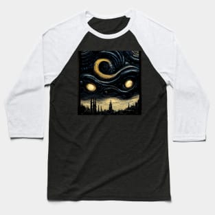 HR Giger Starry Starry Night Baseball T-Shirt